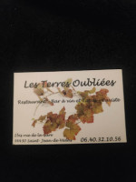 Les Terres Oubliées menu