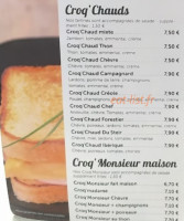 Bar Le Steir menu