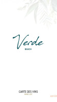Verde Beach menu