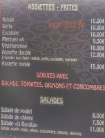 Snack La Baraka menu