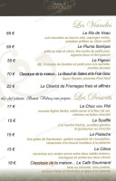 Château de Courcelles menu