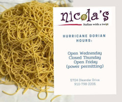 Nicola's Italian food