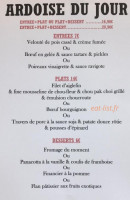 Au Bon Coin menu