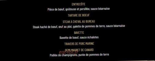 Au Bureau menu