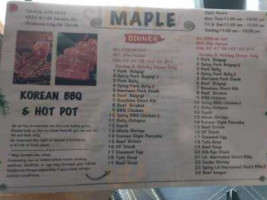 Maple Korean Bbq menu