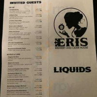 Eris Brewery And Cider House menu