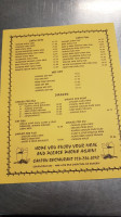 Canton Restaurant menu