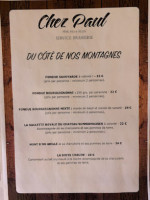 Chez Paul menu