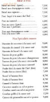 Le Village du Bonheur menu