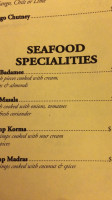 Bombay Cafe menu