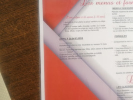 La Saujonnaise menu