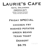 Laurie's Cafe menu