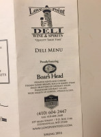 Lovepoint Deli Wine Spirits menu
