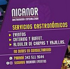 Nicanor menu