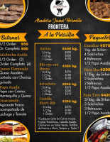Asadero Juan Hermilo Frontera menu