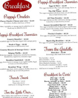 Pappy's menu