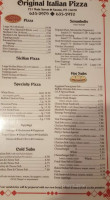 Original Italian Pizza menu