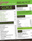 The Gorge Country Kitchen menu