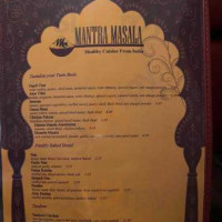 Mantra Masala menu