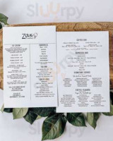 Zax Creamery menu