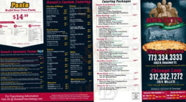 Rosati's Pizza Chicago Loop menu
