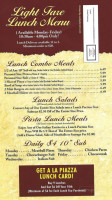 La Piazza Italian Restaurant And Sports Bar menu