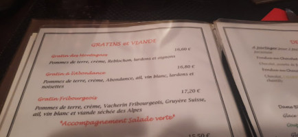 Le Bistrot Savoyard menu
