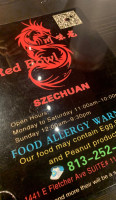 Red Bowl Asian Szechuan Cuisine menu