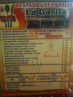 La Garita1 menu