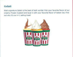 Rita's Italian Ice Frozen Custard menu