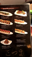 Satsuma Sushi menu