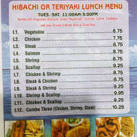 Habachi Seafood menu