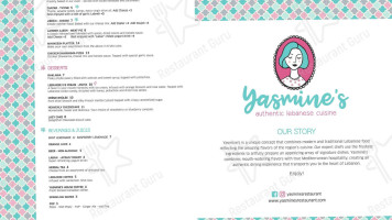 Yasmine's-authentic Lebanese Cuisine menu