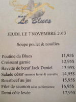 Le Blues menu