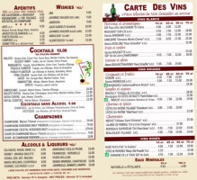 Le Marivaux menu