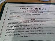 Early Bird Cafe menu