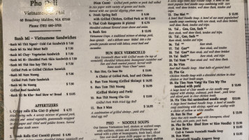 Pho Deli Viet&thai menu