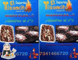 Taqueria “el Tizoncito” menu
