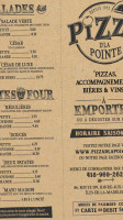 Pizza D'la Pointe menu