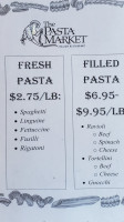 The Pasta Market menu