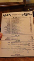 Alfa Greco Roman Cuisine menu