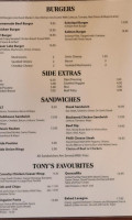Tony's menu