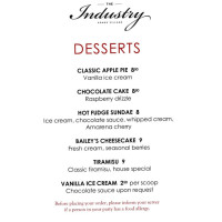 The Industry menu