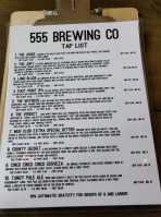 555 Brewing Co menu