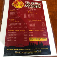 Rolling Rooster menu
