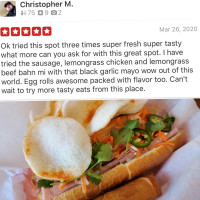 The Los Angeles Banh Mi Company food