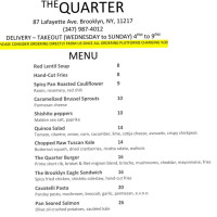 The Quarter menu