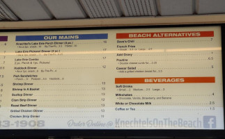 Knechtel's On The Public Beach menu