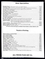 Legendz Diner menu