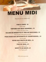 Le CA Resto Traiteur menu
